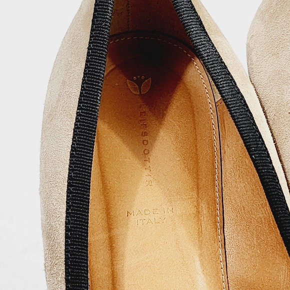 Anthropologie x Leifsdottir Jenni Platform Suede Ballet Flat Beige 3.75” Size 40 - Picture 14 of 16